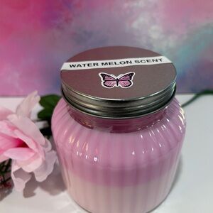 Hand Crafted Pink Watermelon Scented Candle